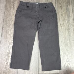 Ann Taylor Loft Petties Grey white Dot Capri 0P Women